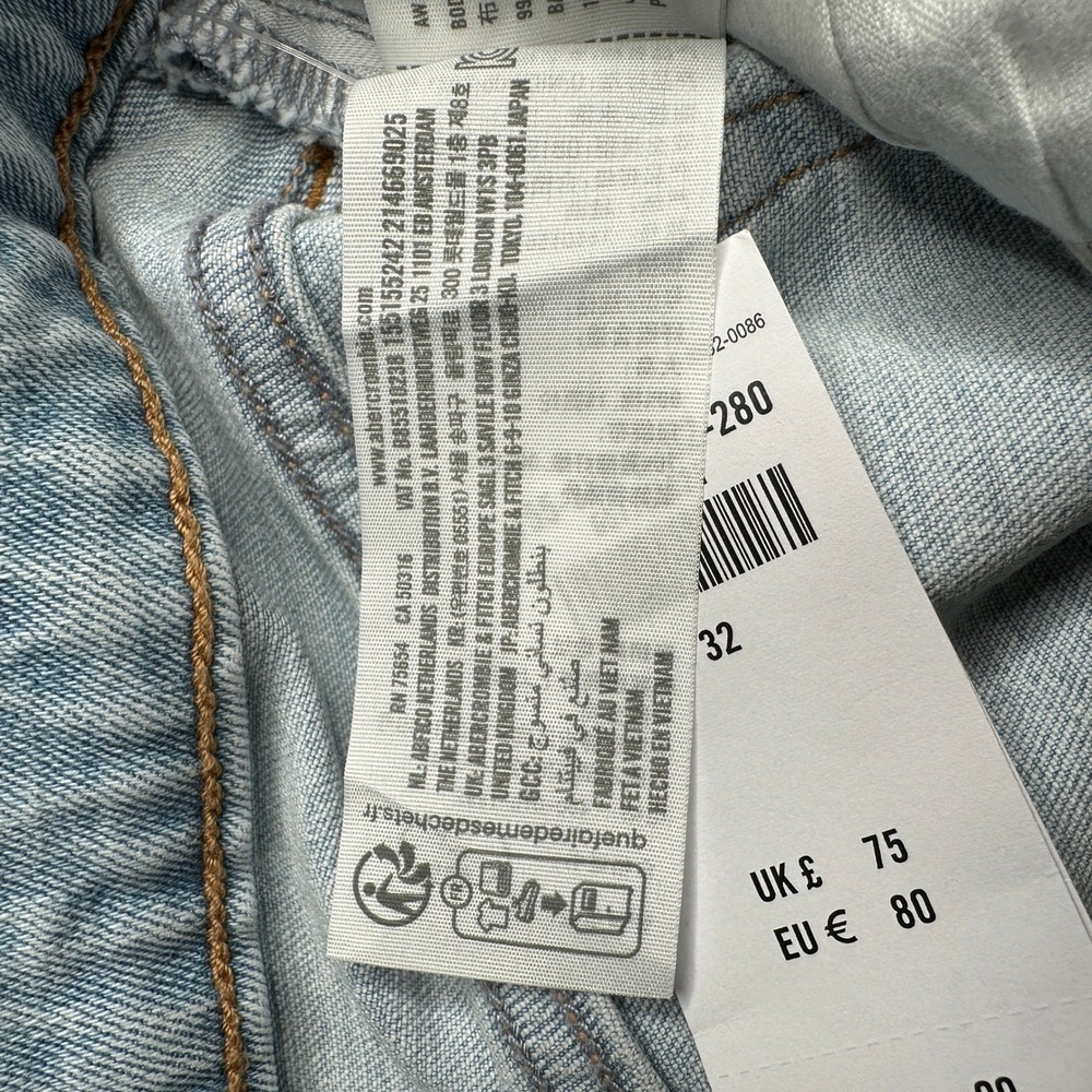 Abercrombie Curve Love Mom Jeans Womens 32 sz 14 High Rise Light Wash Denim NWT - Picture 5 of 8